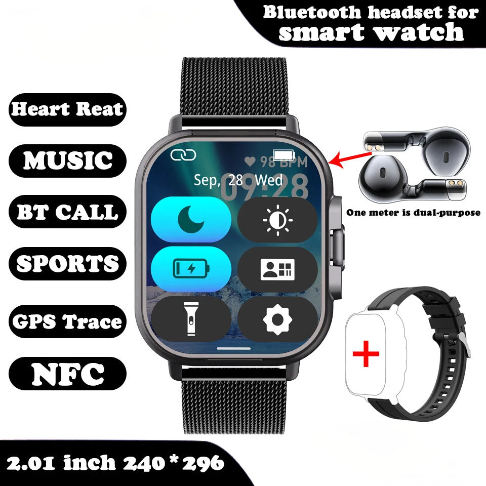 Smartwatch a ɛwɔ Earbuds a ɛwɔ aso mu
